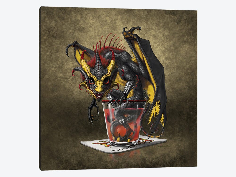 Joker Card Dragon by Stanley Morrison 1-piece Canvas Print