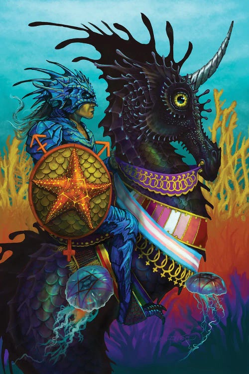 Knight Of Pentacles Final by Stanley Morrison wall art