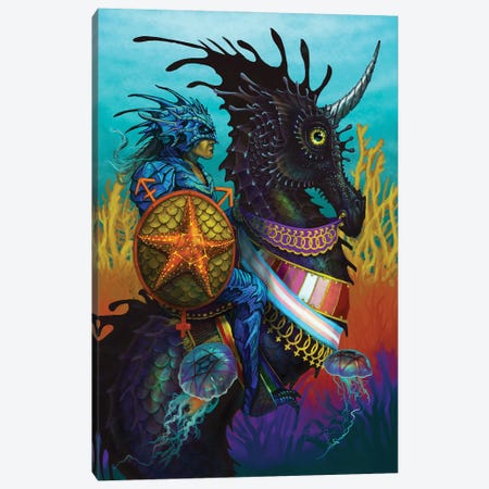 Knight Of Pentacles Final Canvas Print #SYR67} by Stanley Morrison Art Print