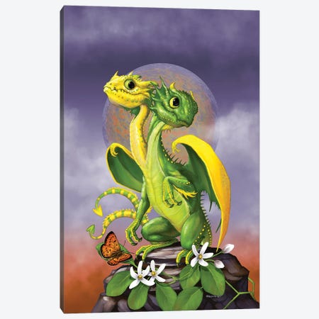 Lemon Lime Dragon Canvas Print #SYR70} by Stanley Morrison Canvas Art Print