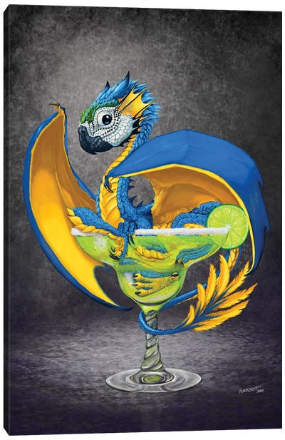 Margarita Dragon Canvas Art Print - Friendly Mythical Creatures
