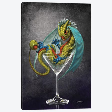 Martini Dragon Canvas Print #SYR76} by Stanley Morrison Canvas Wall Art
