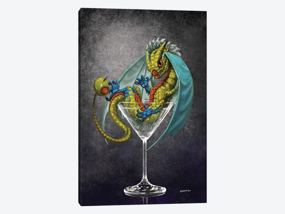 Martini Dragon by Stanley Morrison 1-piece Canvas Artwork