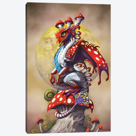 Mushroom Dragon Canvas Print #SYR83} by Stanley Morrison Canvas Artwork