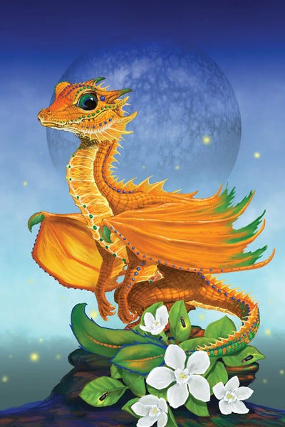 Orange Dragon by Stanley Morrison multi panel art