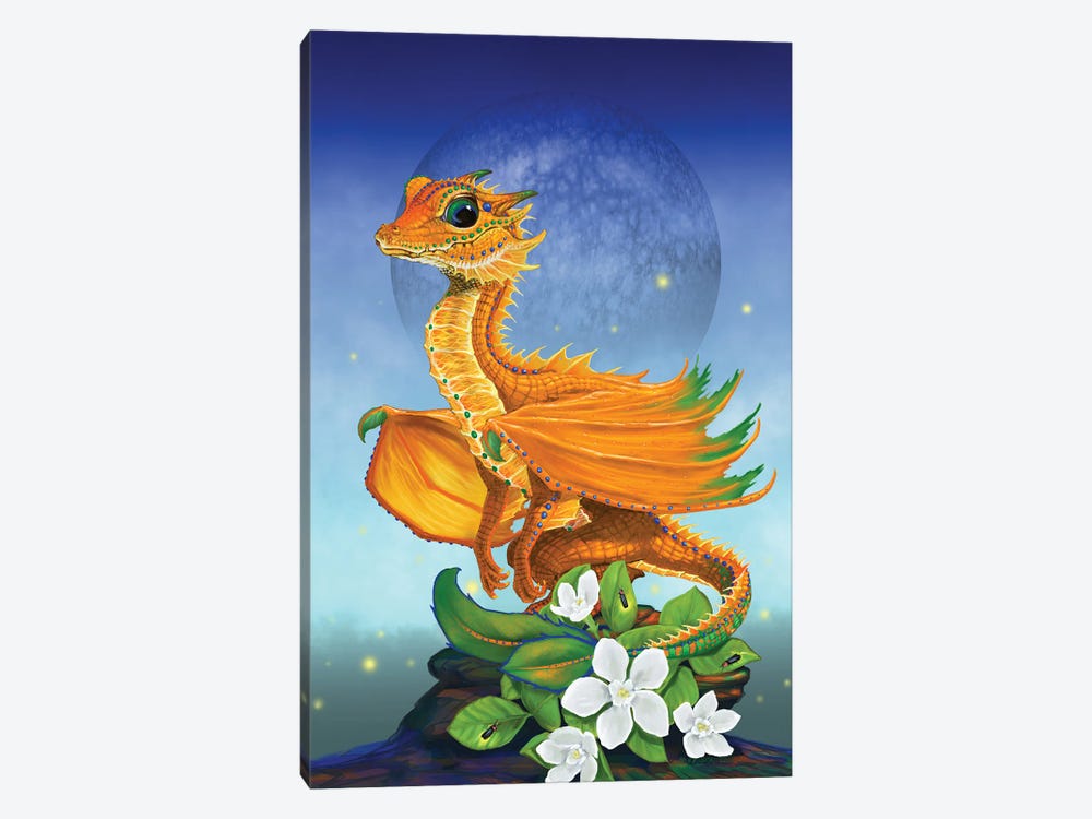 Orange Dragon by Stanley Morrison 1-piece Canvas Print