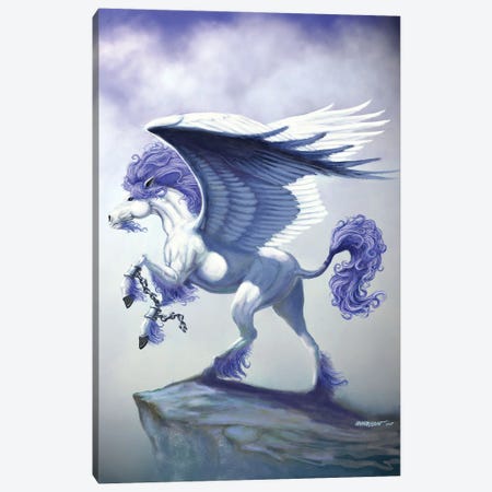Pegasus Unchained Digital Canvas Print #SYR92} by Stanley Morrison Canvas Art Print
