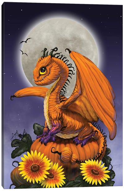 Pumpkin Canvas Art Print - Friendly Mythical Creatures