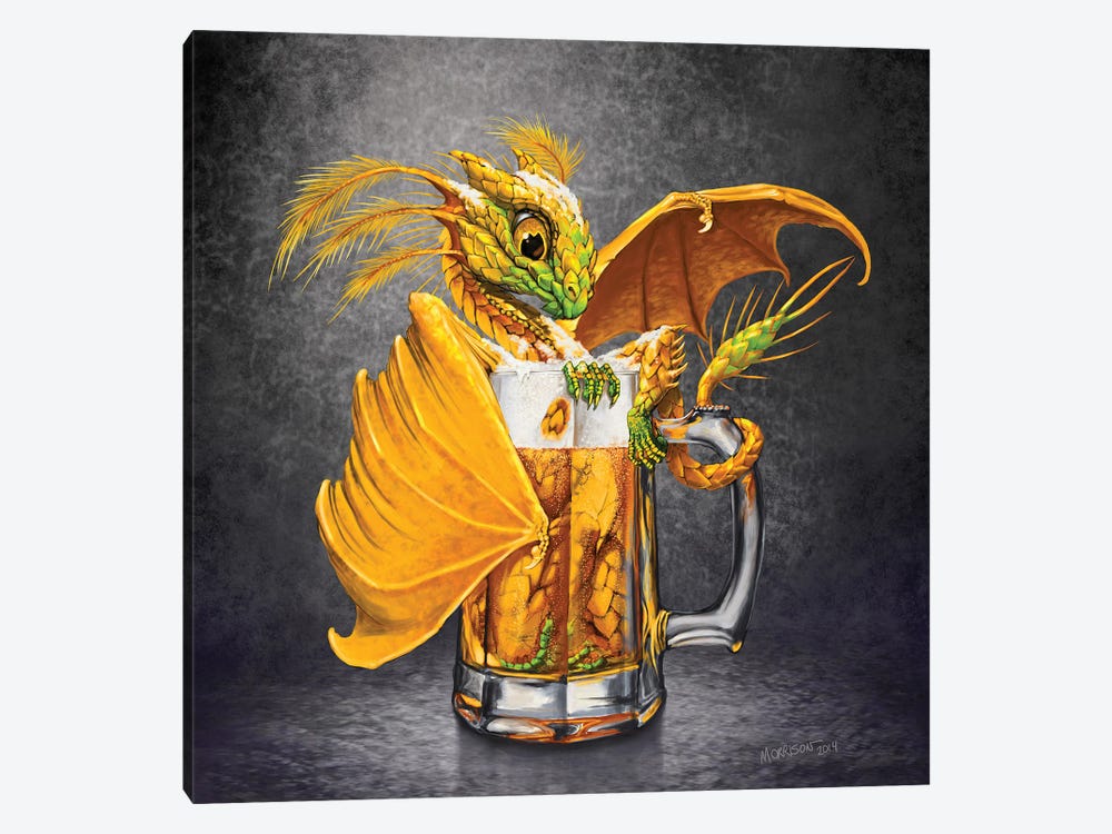 Beer Dragon by Stanley Morrison 1-piece Art Print