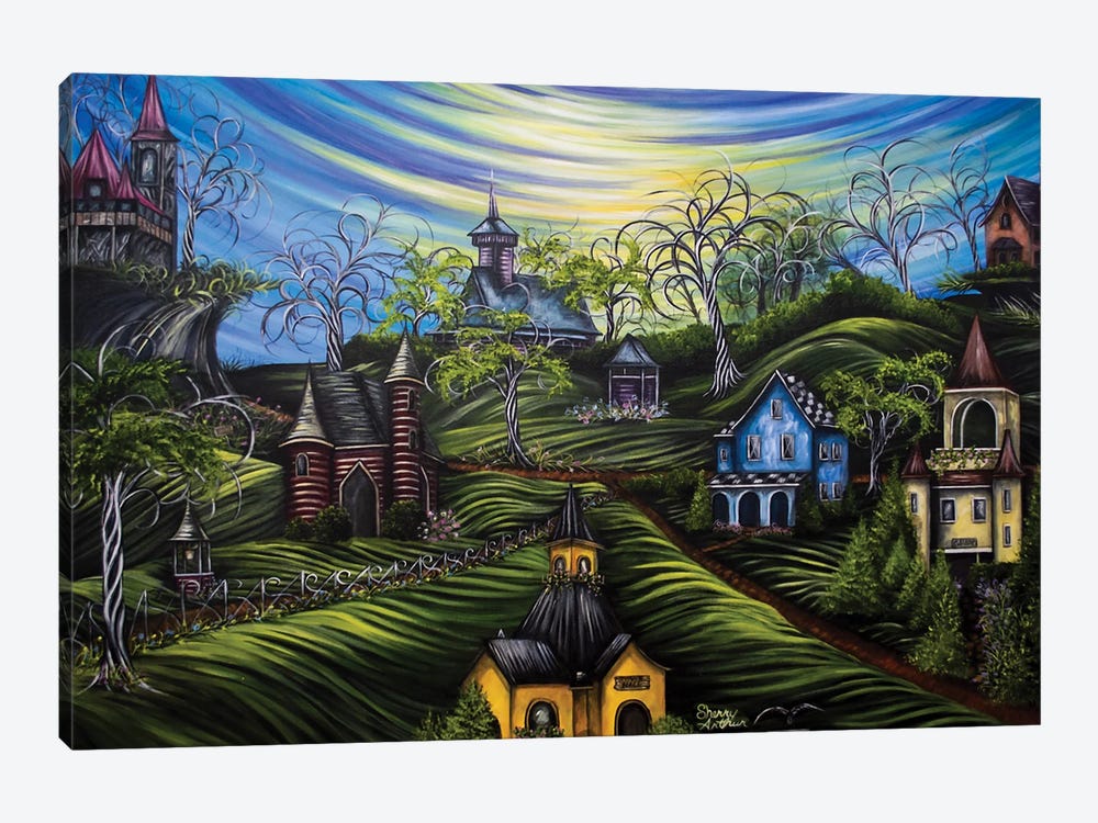 Hallows Eve Countryside by Sherry Arthur 1-piece Canvas Art