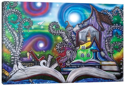 Reading Through My Mind Canvas Art Print - Sherry Arthur