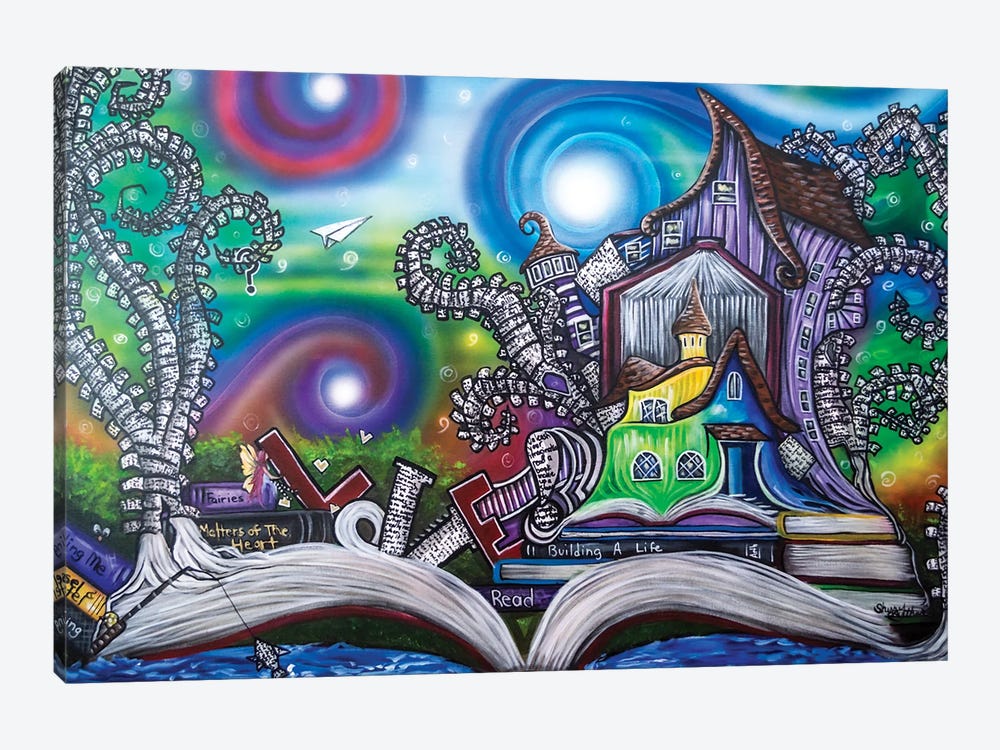 Reading Through My Mind by Sherry Arthur 1-piece Canvas Art Print