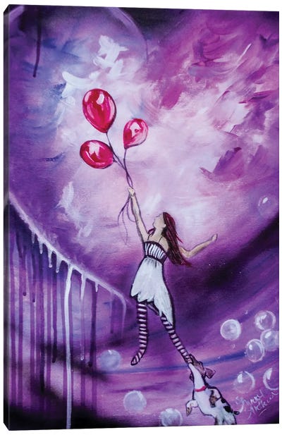 Best Friends Always Hang On Canvas Art Print - Balloons