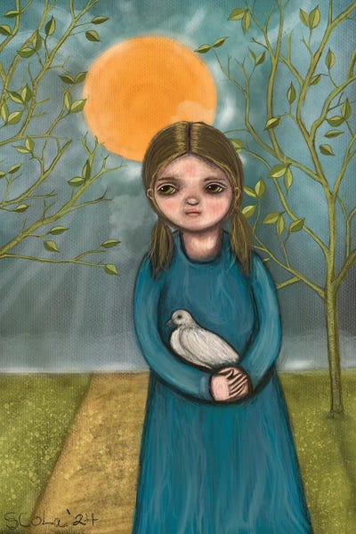 Dove by Sylvia Colasacco metal wall art