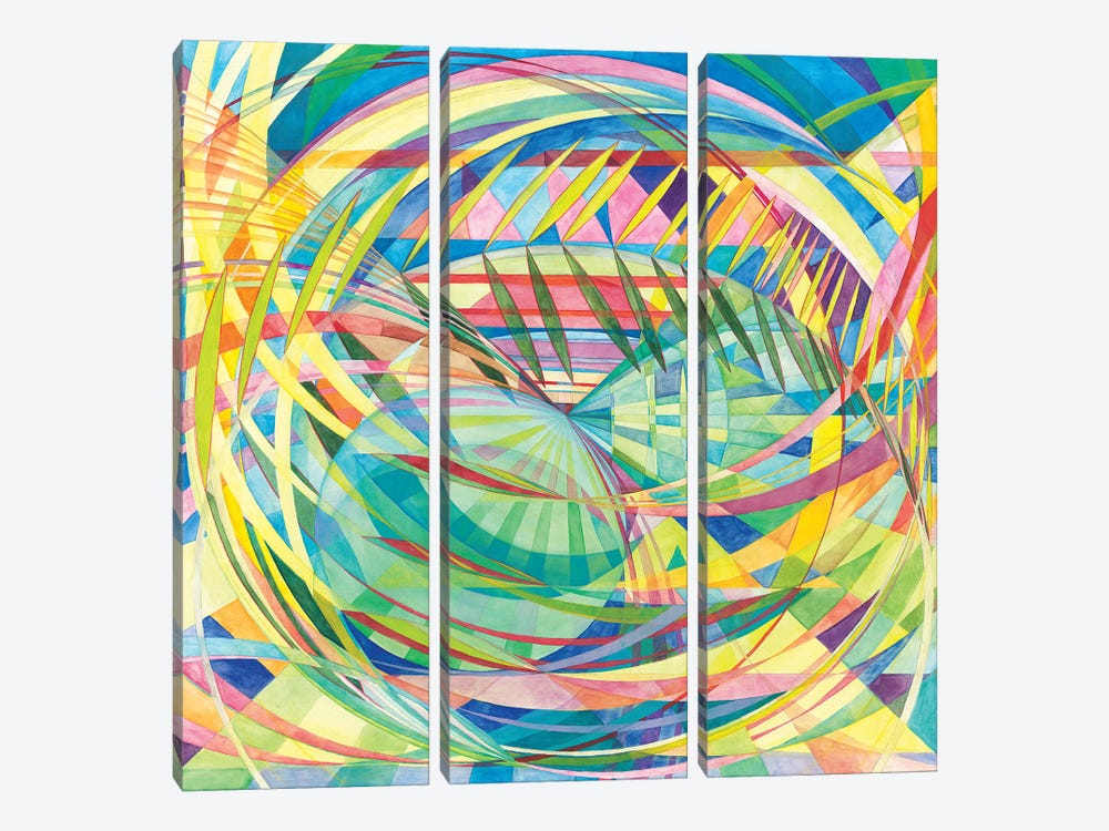 Wheel Within A Wheel LI by Lorien Suárez-Kanerva 3-piece Canvas Print