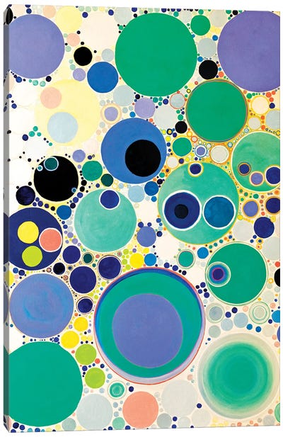Elan Flow 12 Canvas Art Print - Squares with Concentric Circles Collection