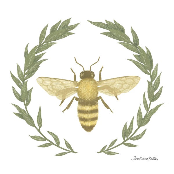 Sara Zieve Miller: Happy To Bee Home I Yellow by Sara Zieve Miller