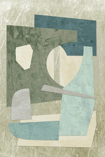 Mid Century Collage II by Suzanne Nicoll framed canvas print