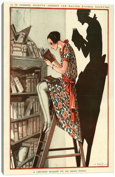 1924 La Vie Parisienne Magazine Plate Canvas Art Print - Reading Art
