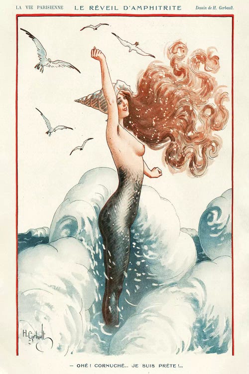 1924 La Vie Parisienne Magazine Plate by Henry Gerbault wall art