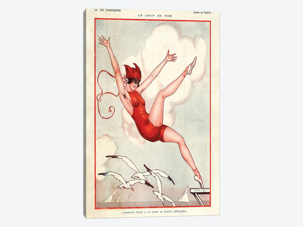 1924 La Vie Parisienne Magazine Plate by The Advertising Archives 1-piece Canvas Print