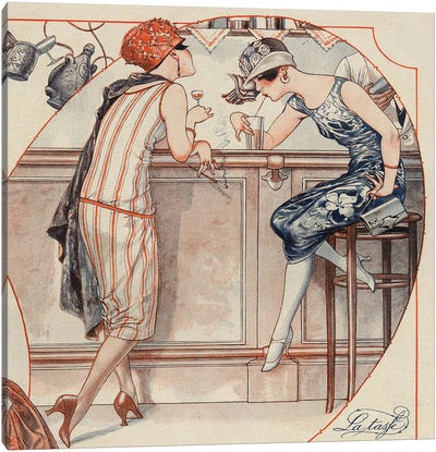1925 La Vie Parisienne Magazine Plate Canvas Art Print - Vintage Kitchen Posters