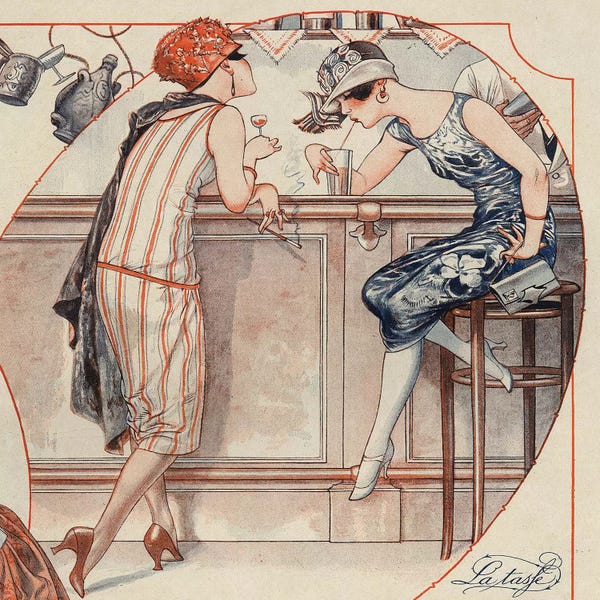 Vintage Kitchen Posters: 1925 La Vie Parisienne II Plate by The Advertising Archives