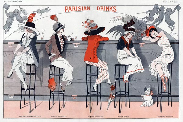 Vintage Kitchen Posters: 1912 La Vie Parisienne Plate by The Advertising Archives
