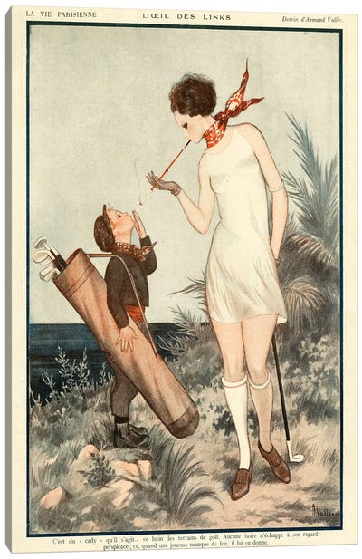 1925 La Vie Parisienne Magazine Plate Canvas Art Print - Golf Art