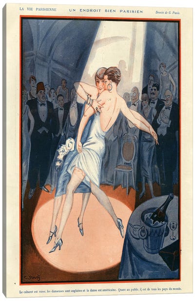 1925 La Vie Parisienne Magazine Plate Canvas Art Print