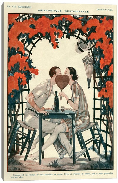 1925 La Vie Parisienne Magazine Plate Canvas Art Print