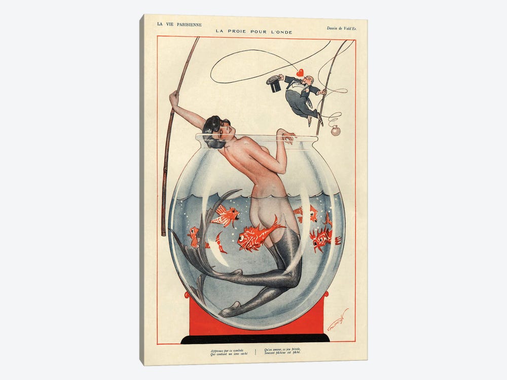 1926 La Vie Parisienne Magazine Plate 1-piece Canvas Artwork