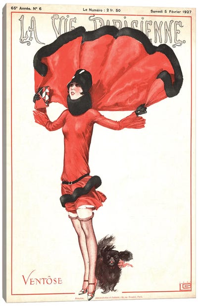 1927 La Vie Parisienne Magazine Cover Canvas Art Print
