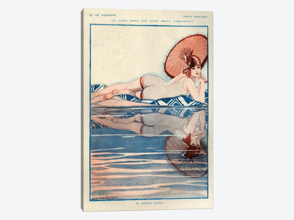 1927 La Vie Parisienne Magazine Plate 1-piece Canvas Print
