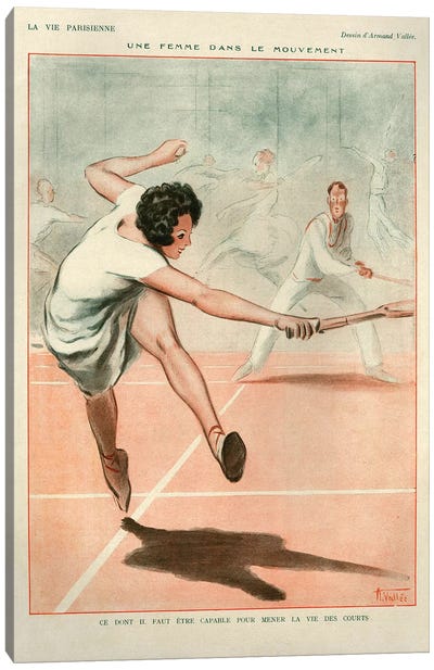 1927 La Vie Parisienne Magazine Plate Canvas Art Print - Tennis Art