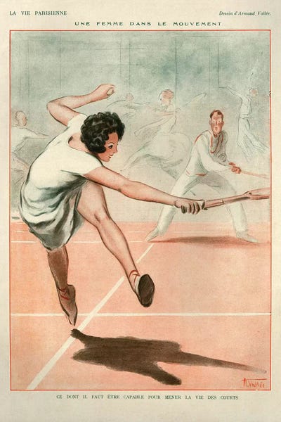 Tennis: 1927 La Vie Parisienne II Plate by The Advertising Archives