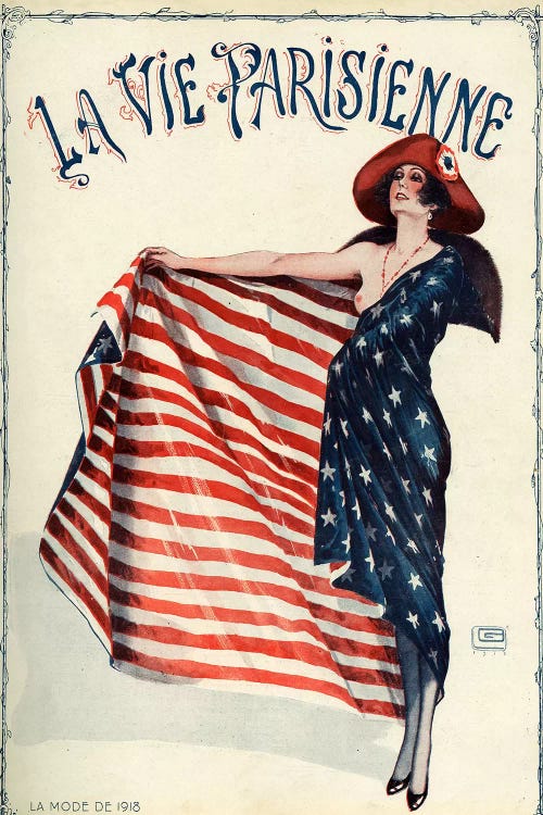 1918 La Vie Parisienne Magazine Cover by Georges Leonnec wall art