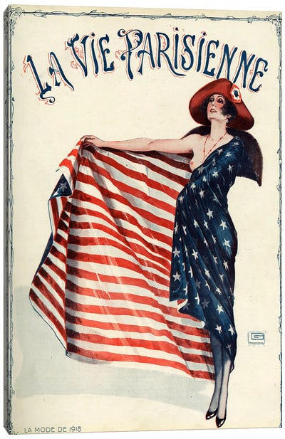 1918 La Vie Parisienne Magazine Cover Canvas Art Print