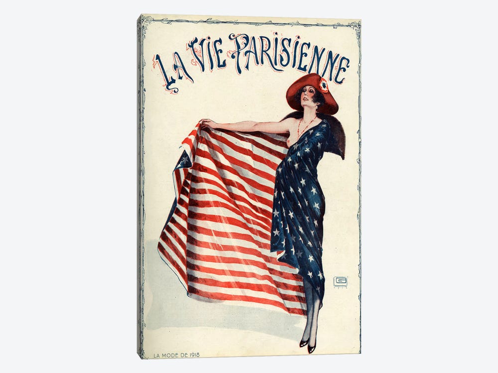 1918 La Vie Parisienne Magazine Cover by Georges Leonnec 1-piece Art Print