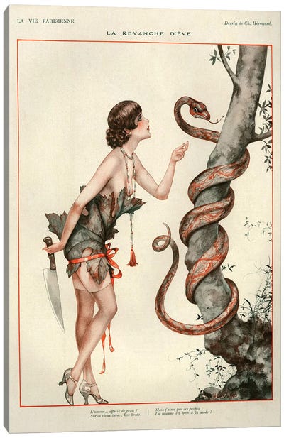 1927 La Vie Parisienne Magazine Plate Canvas Art Print - Vintage Décor