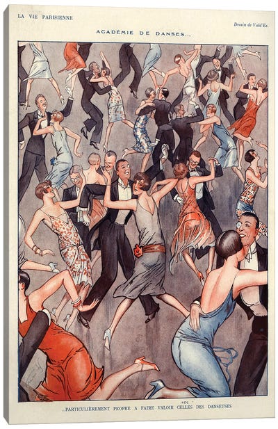 1927 La Vie Parisienne Magazine Plate Canvas Art Print - Historical Fashion Art