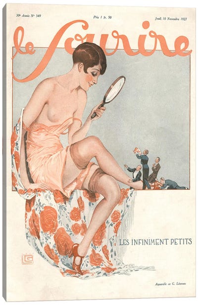 1927 Le Sourire Magazine Cover Canvas Art Print - The Advertising Archives