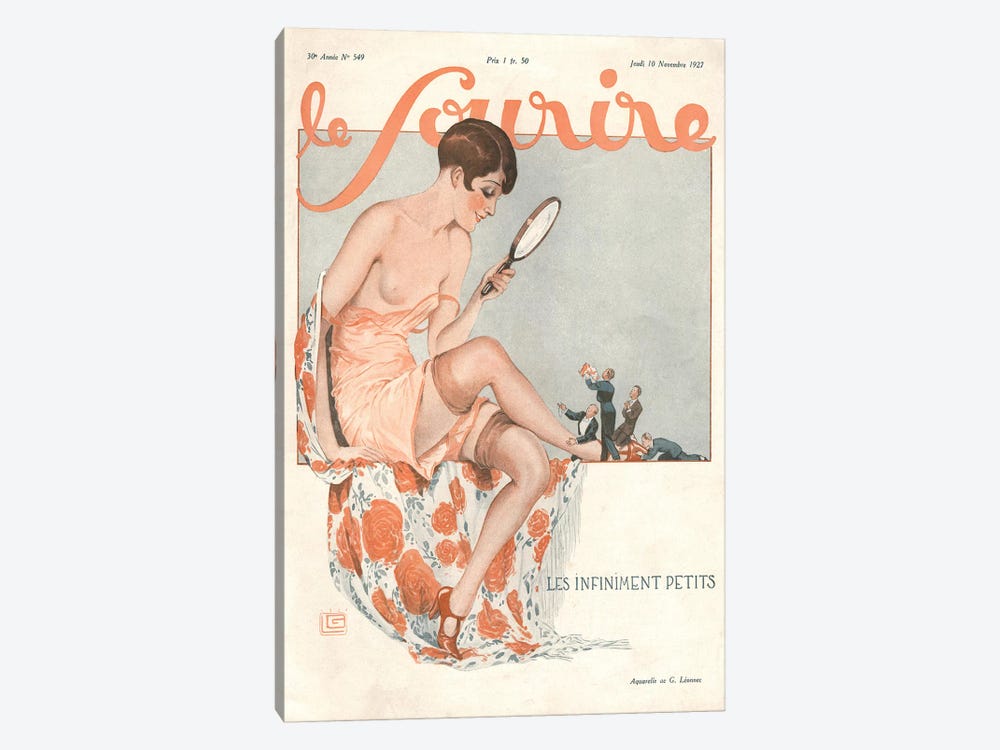 1927 Le Sourire Magazine Cover 1-piece Canvas Artwork
