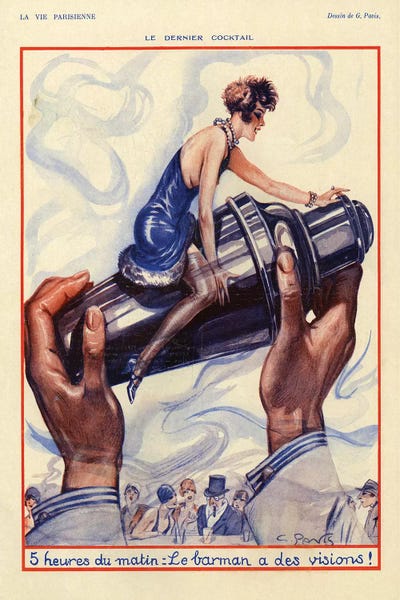 Vintage Kitchen Posters: 1928 La Vie Parisienne III Plate by The Advertising Archives