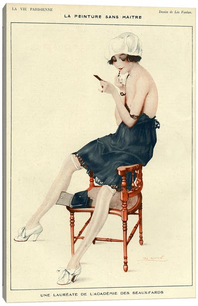 1918 La Vie Parisienne Magazine Plate Canvas Art Print - Historical Fashion Art