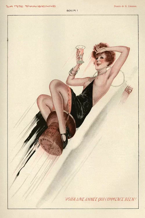 1928 La Vie Parisienne Magazine Plate