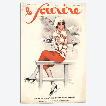 1930s Le Sourire Magazine Cover Canvas Print #TAA158} by The Advertising Archives Canvas Print