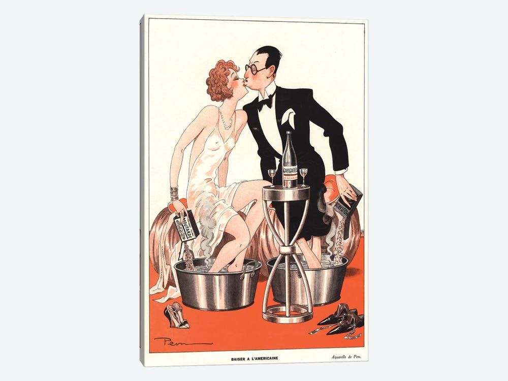 1930s Le Sourire Magazine Cover 1-piece Canvas Art