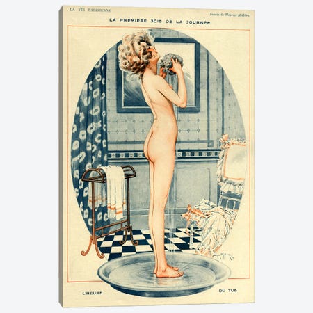 1918 La Vie Parisienne Magazine Plate Canvas Print #TAA15} by Maurice Milliere Canvas Print