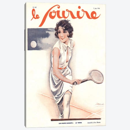 1930s Le Sourire Magazine Cover Canvas Print #TAA161} by The Advertising Archives Canvas Artwork